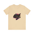 Black Cat Mystery - Colorful Sleep T-Shirt featuring a vibrant and playful design perfect for lounging and relaxation