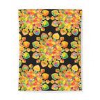 Copripiumino in cotone con motivo mandala floreale boho — Cuori arcobaleno vivaci su nero