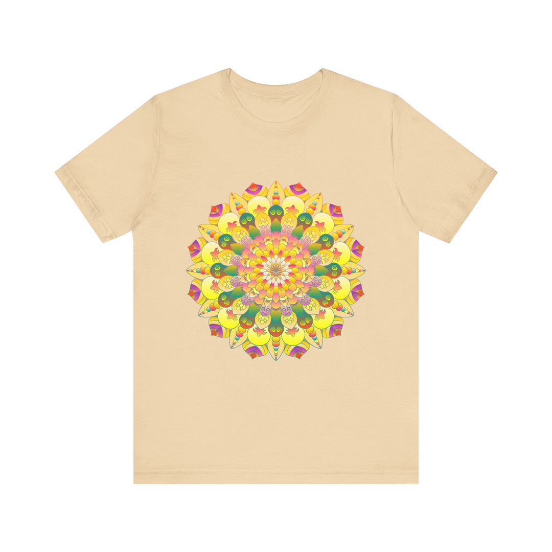 Vibrant Mandala Tee featuring beautiful intricate design symbolizing spiritual peace and harmony, perfect for those seeking inner balance and tranquility