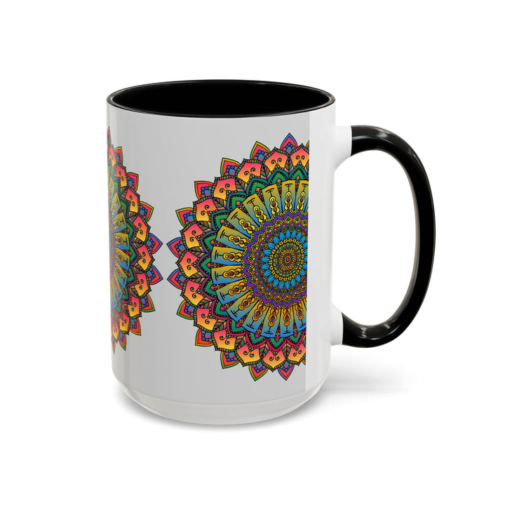 Beautiful and vibrantly colored mandala art mug, perfect for spiritual and mindful sipping experiences