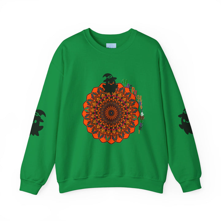 Unisex Heavy Blend™ Crewneck Sweatshirt with Halloween theme featuring cute ghosts and spooky design, perfect for celebrating the holiday in cozy style