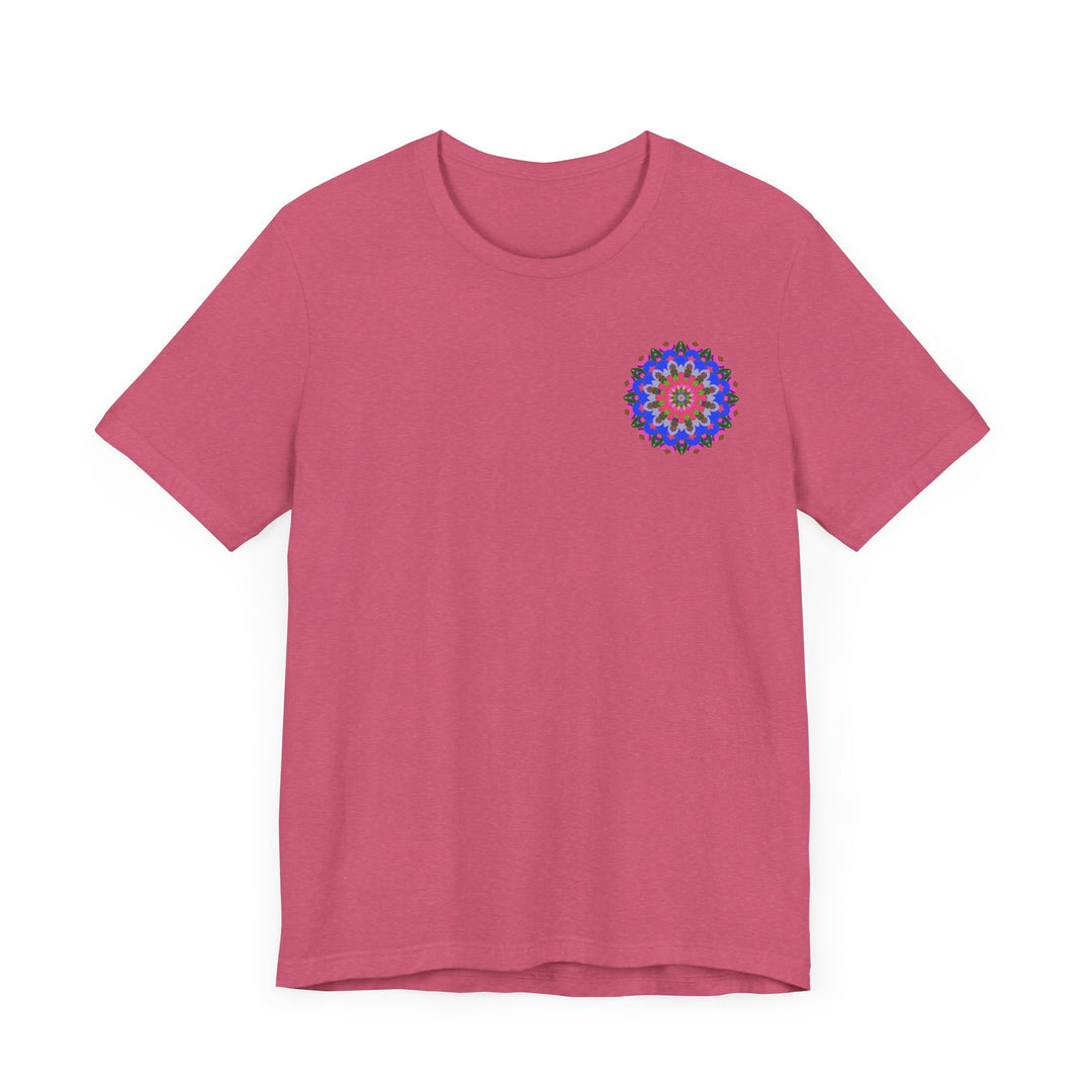 A beautiful and colorful mandala tee, representing spiritual peace and harmony