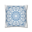 Square pillowcase with original fine art hand-drawn mandala design