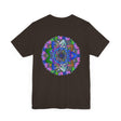Vibrant Mandala T-Shirt featuring a colorful and joyful spiritual mandala design