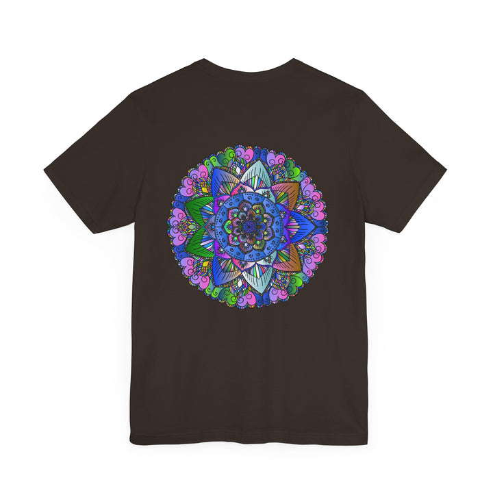 Vibrant Mandala T-Shirt featuring a colorful and joyful spiritual mandala design