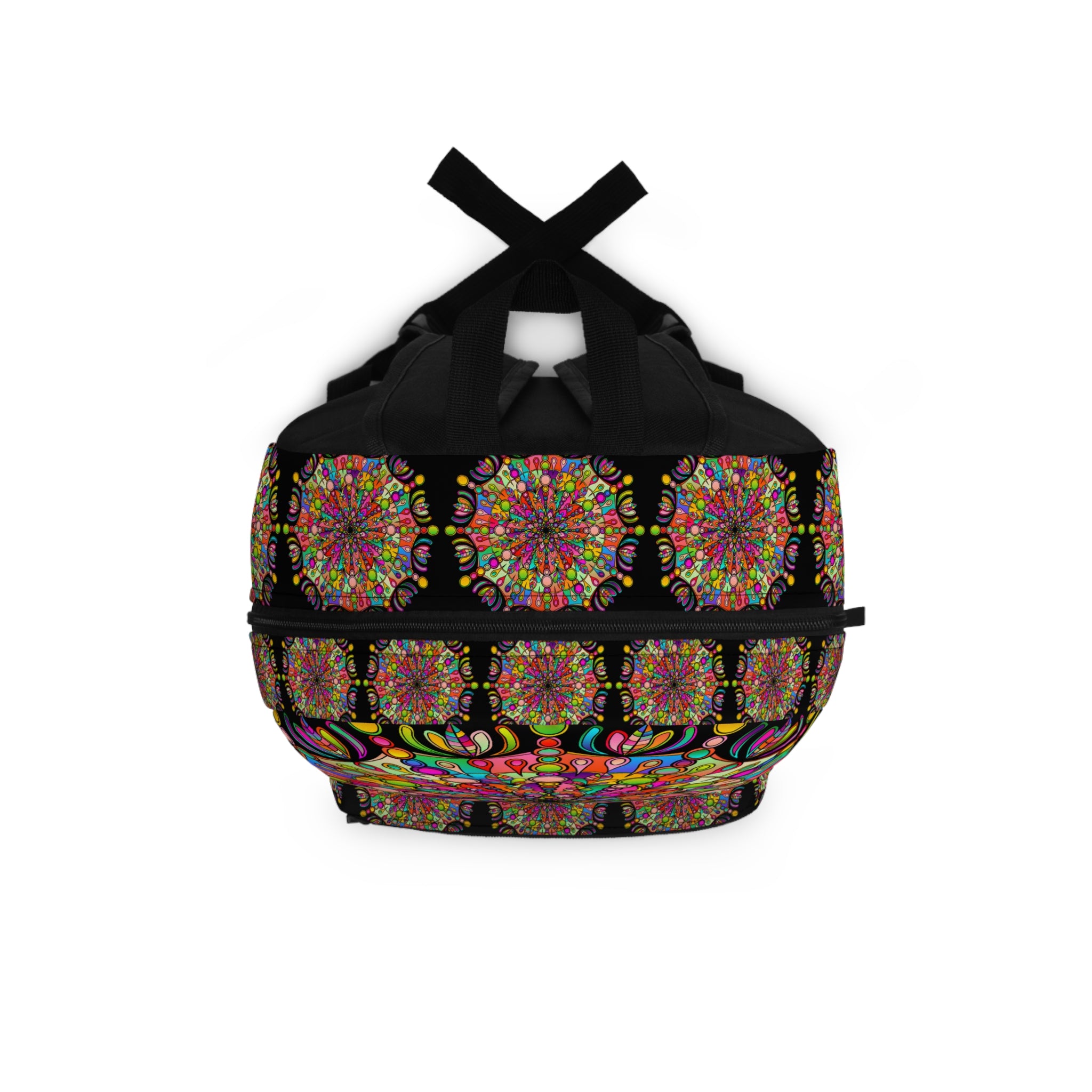 Vibrant Mandala Backpack - Colorful Boho Design for School or Travel