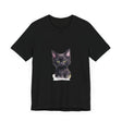 A short sleeve tee featuring a colorful Savana animal print design