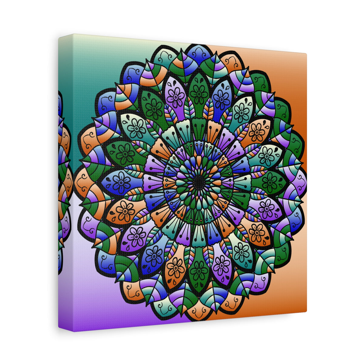 Colorful Mandala Wall Canvas — Stretched Matte Art