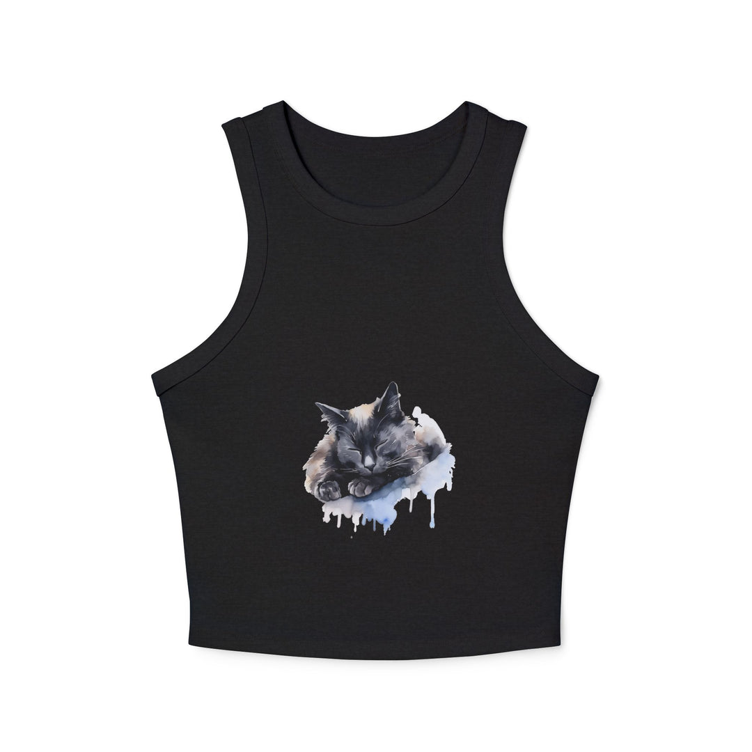 Adorable Cozy Cat Racerback Tank for Cat Lovers