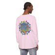 Colorful Mandala Unisex Long Sleeve T-Shirt featuring intricate, vibrant mandala design