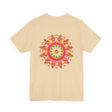 Beautiful and colorful mandala tee representing spiritual peace and harmony