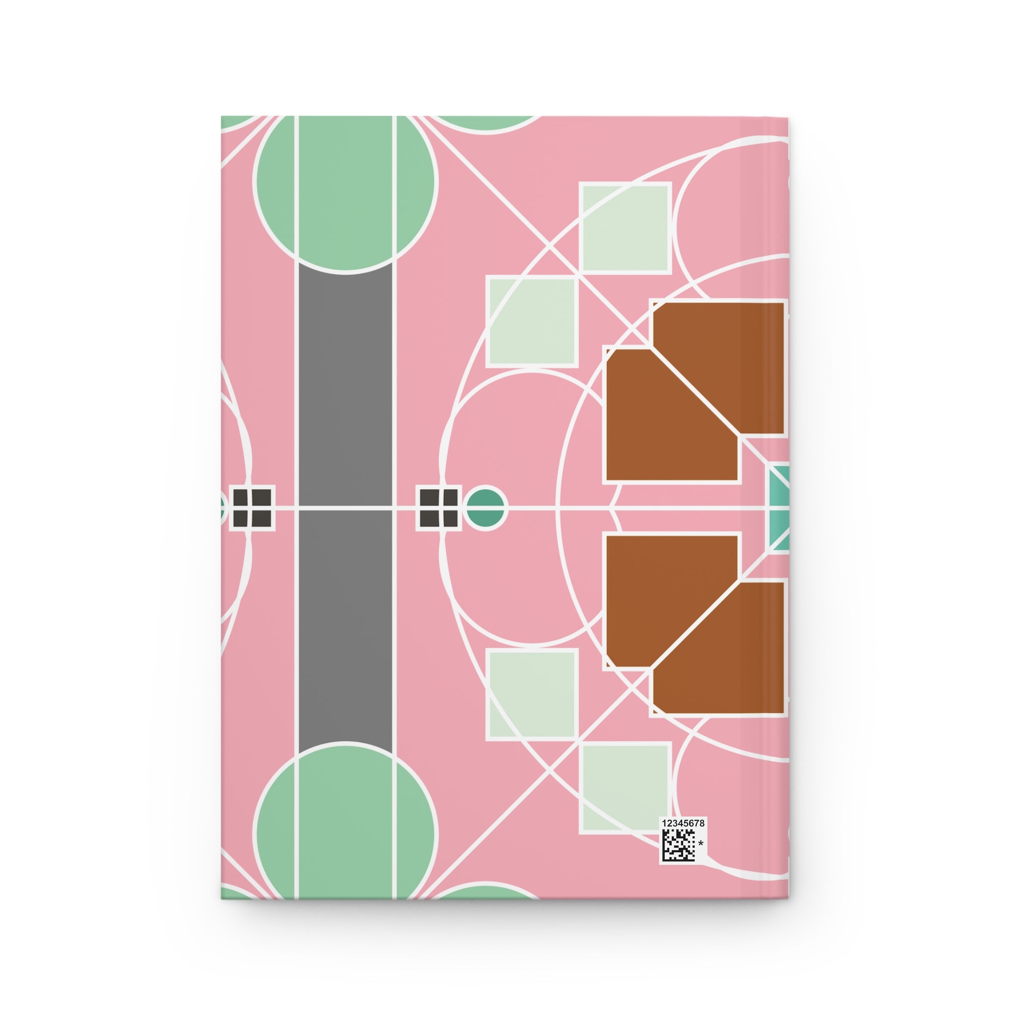 Minimalistische Formen – Hardcover-Notizbuch – Geometrisches nordisches Bauhaus-Design