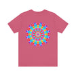 Vibrant Mandala Tee featuring intricate design, symbolizing spiritual peace and harmony for a calming and uplifting wardrobe choice