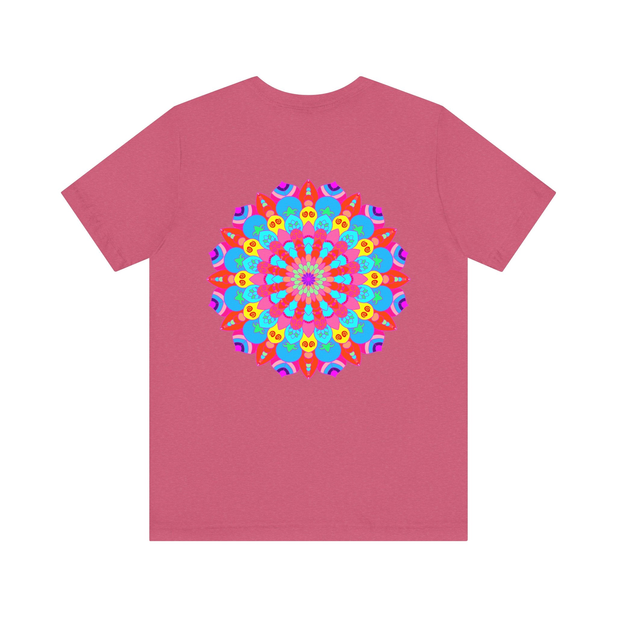 Vibrant Mandala Tee featuring intricate design, symbolizing spiritual peace and harmony for a calming and uplifting wardrobe choice