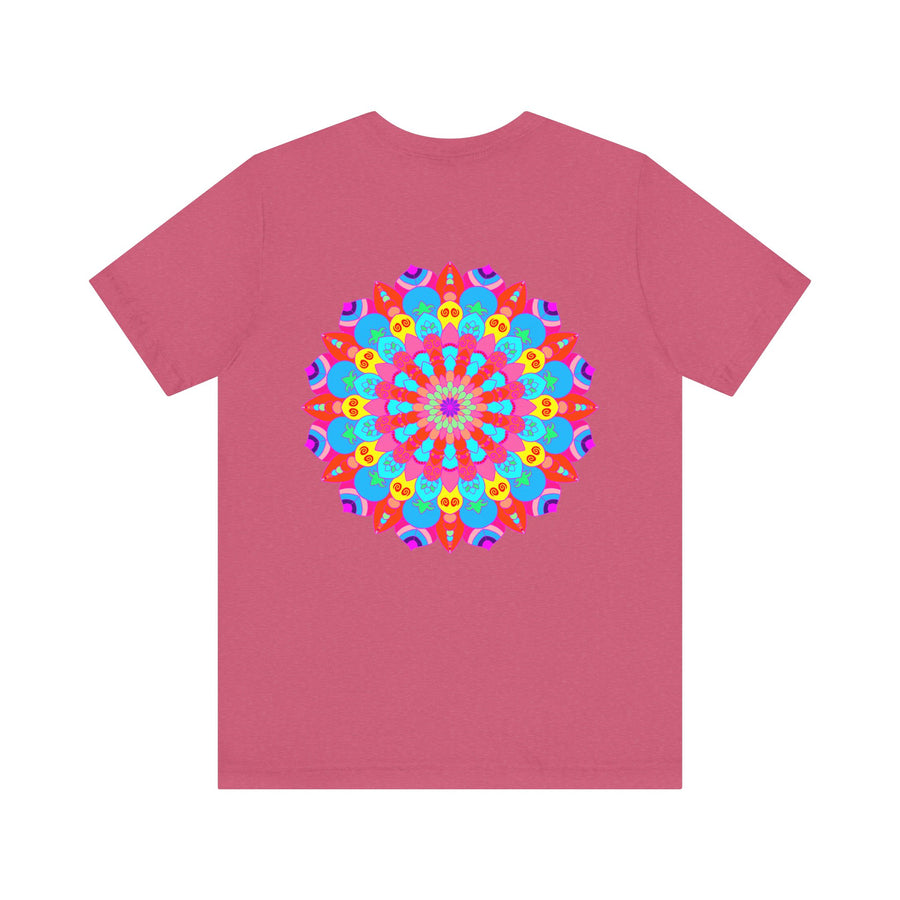 Vibrant Mandala Tee featuring intricate design, symbolizing spiritual peace and harmony for a calming and uplifting wardrobe choice
