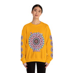 Felpa girocollo ispirata al mandala per mamme in tenui colori pastello