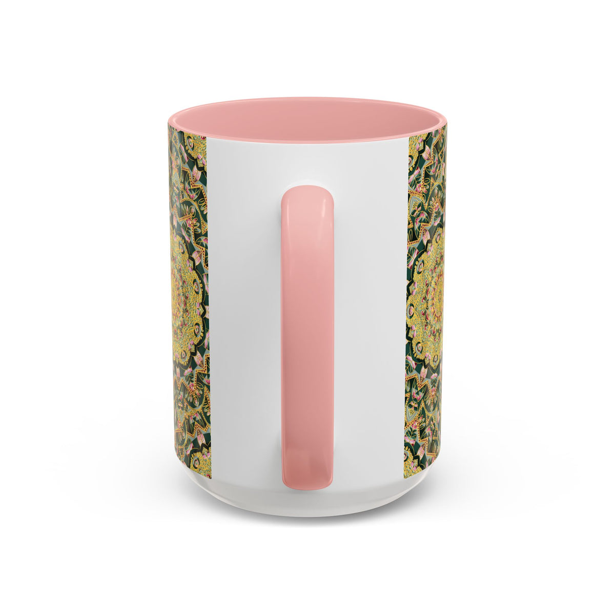Mandala Floral Coffee Mug – Bohemian Botanical Ceramic Cup