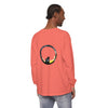 Black Cat Moon Glow Long Sleeve T-Shirt: a black t-shirt with a moonlit cat design on the front