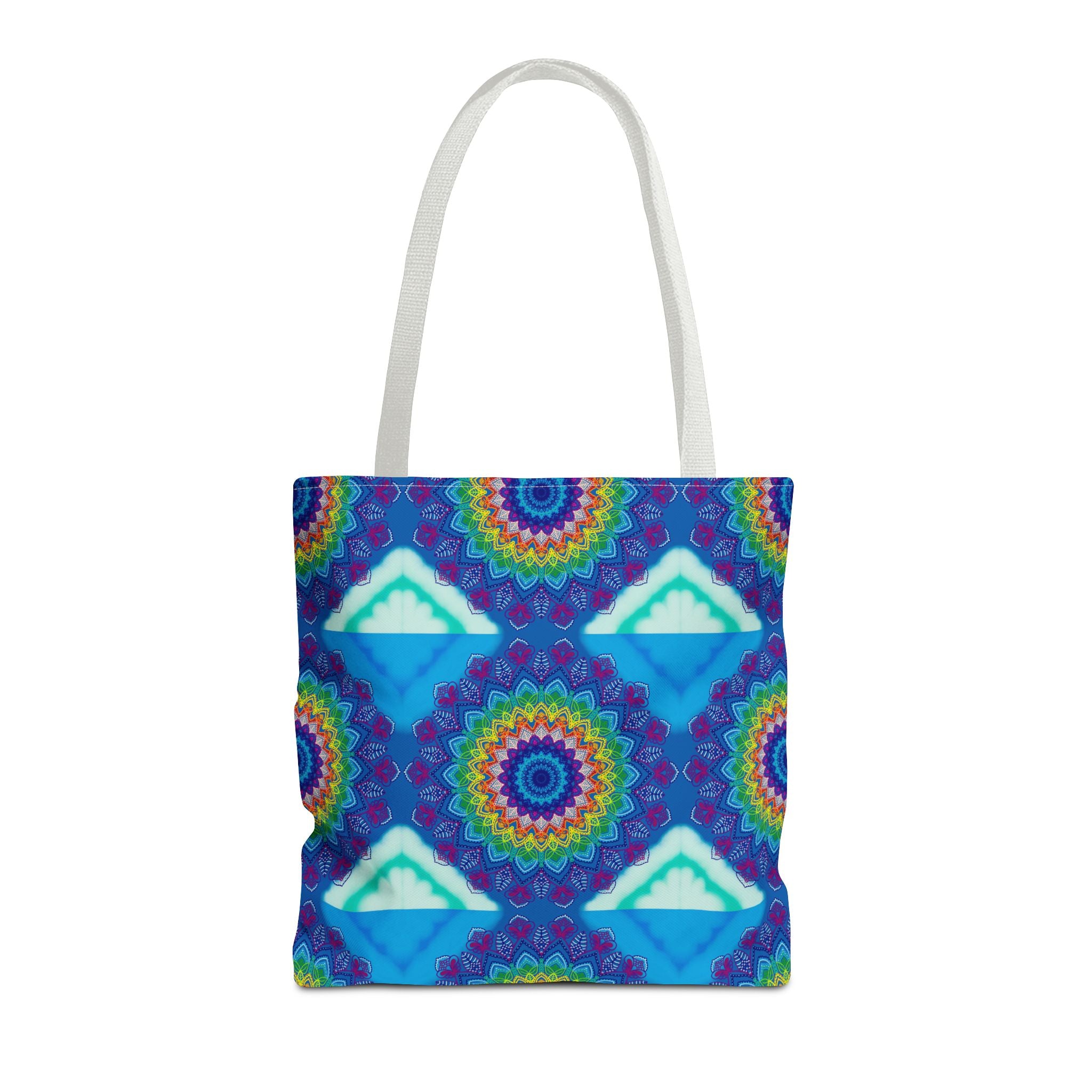 Beautiful and vibrant mandala design tote bag in various colors