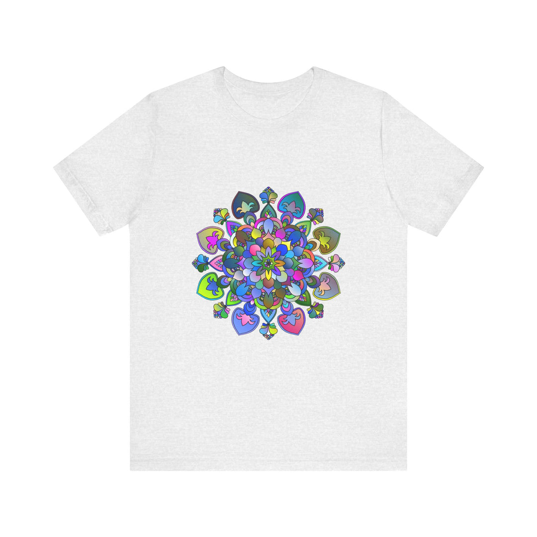 Colorful and detailed mandala design t-shirt with vibrant and intricate art