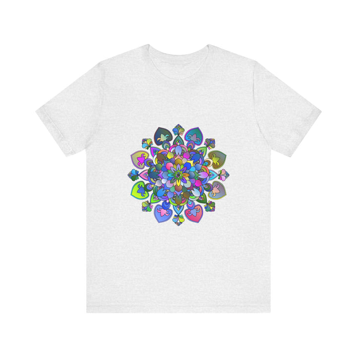 Colorful and detailed mandala design t-shirt with vibrant and intricate art