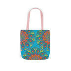 Canvas Tote Bag in Bright Tropical Colors for Summer Fun