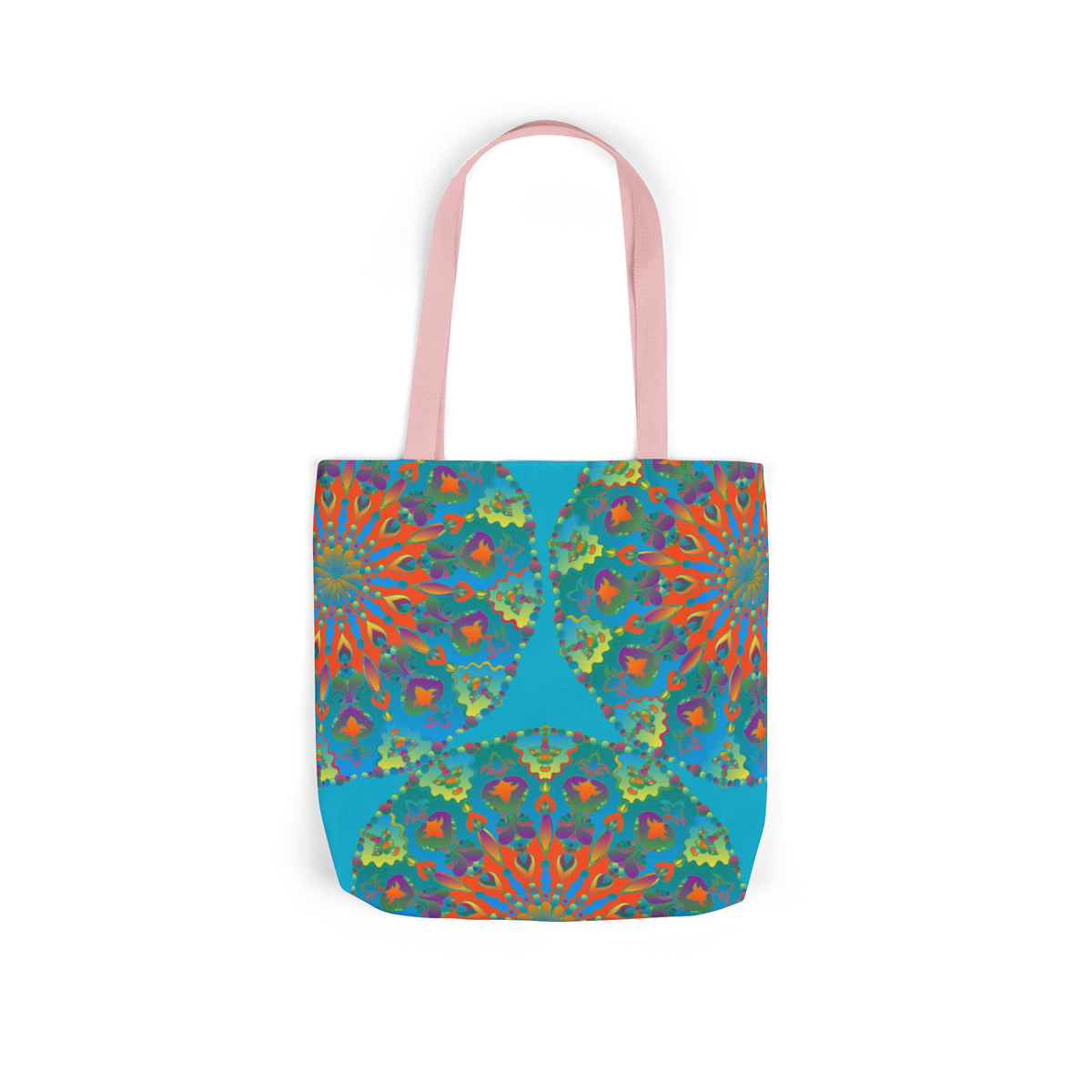 Canvas Tote Bag in Bright Tropical Colors for Summer Fun