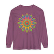 Vibrant Mandala Unisex Long Sleeve T-Shirt with intricate and colorful mandala design
