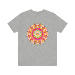 Colorful and intricate mandala design tee promoting spiritual peace and harmony