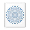 Handcrafted Mandala Design Wall Art in Steel Blue