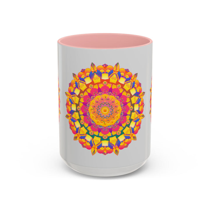 Eye-catching Mandala Art on Grey Mug