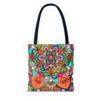 Colorful Mandala Tote Bag — Vibrant Boho All-Over Print Beach & Market Tote