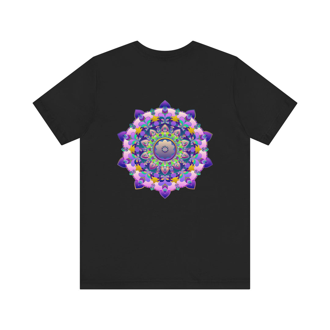 Vibrant mandala t-shirt featuring intricate spiritual design for peace and harmony