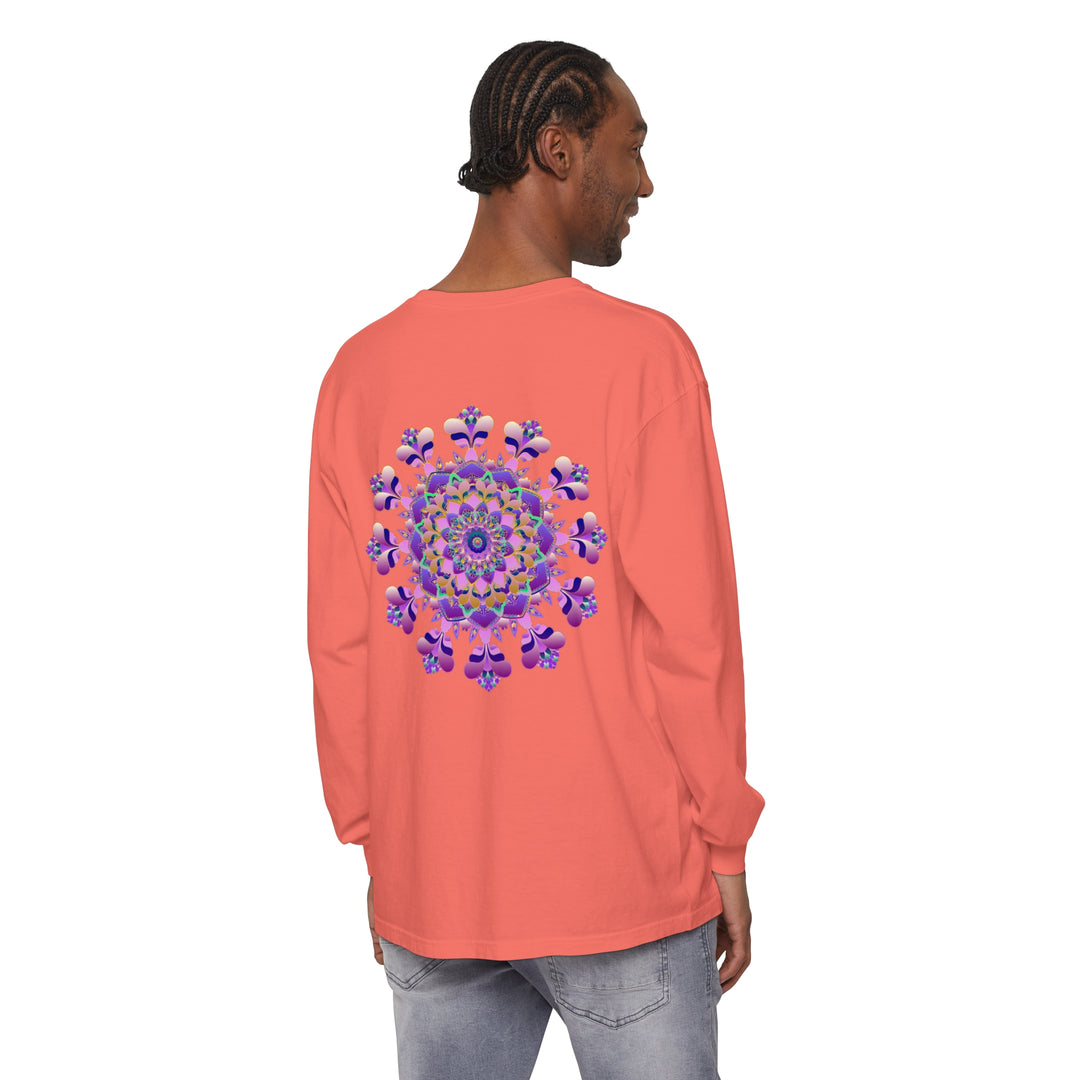 Intricate Mandala Long Sleeve T-Shirt - Unisex: A detailed, ornate mandala design on a comfortable, versatile shirt