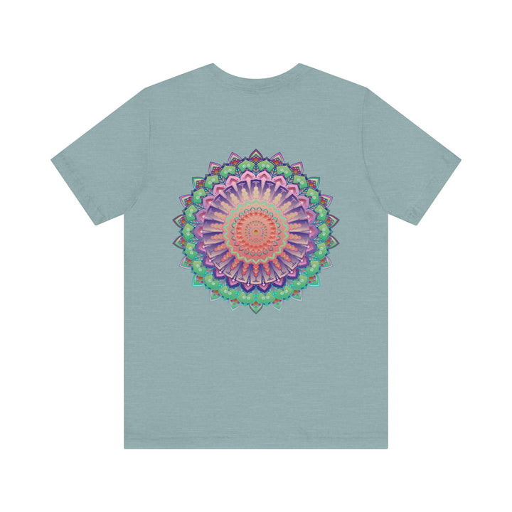 A close-up image of a Mandala Tee featuring intricate designs representing spiritual peace and harmony, perfect for those seeking inner tranquility and balance