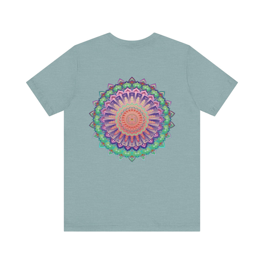 A close-up image of a Mandala Tee featuring intricate designs representing spiritual peace and harmony, perfect for those seeking inner tranquility and balance