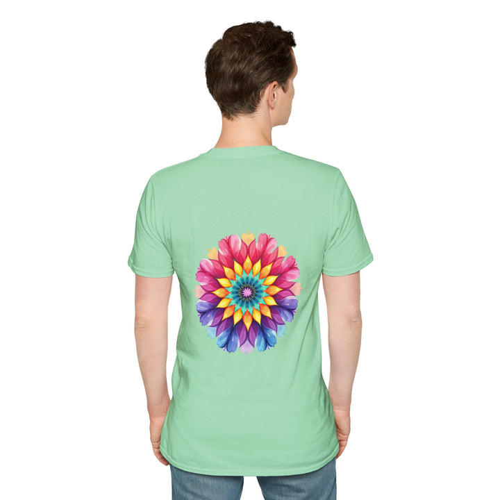 Beautiful floral mandala quote t-shirt with intricate design and inspiring message