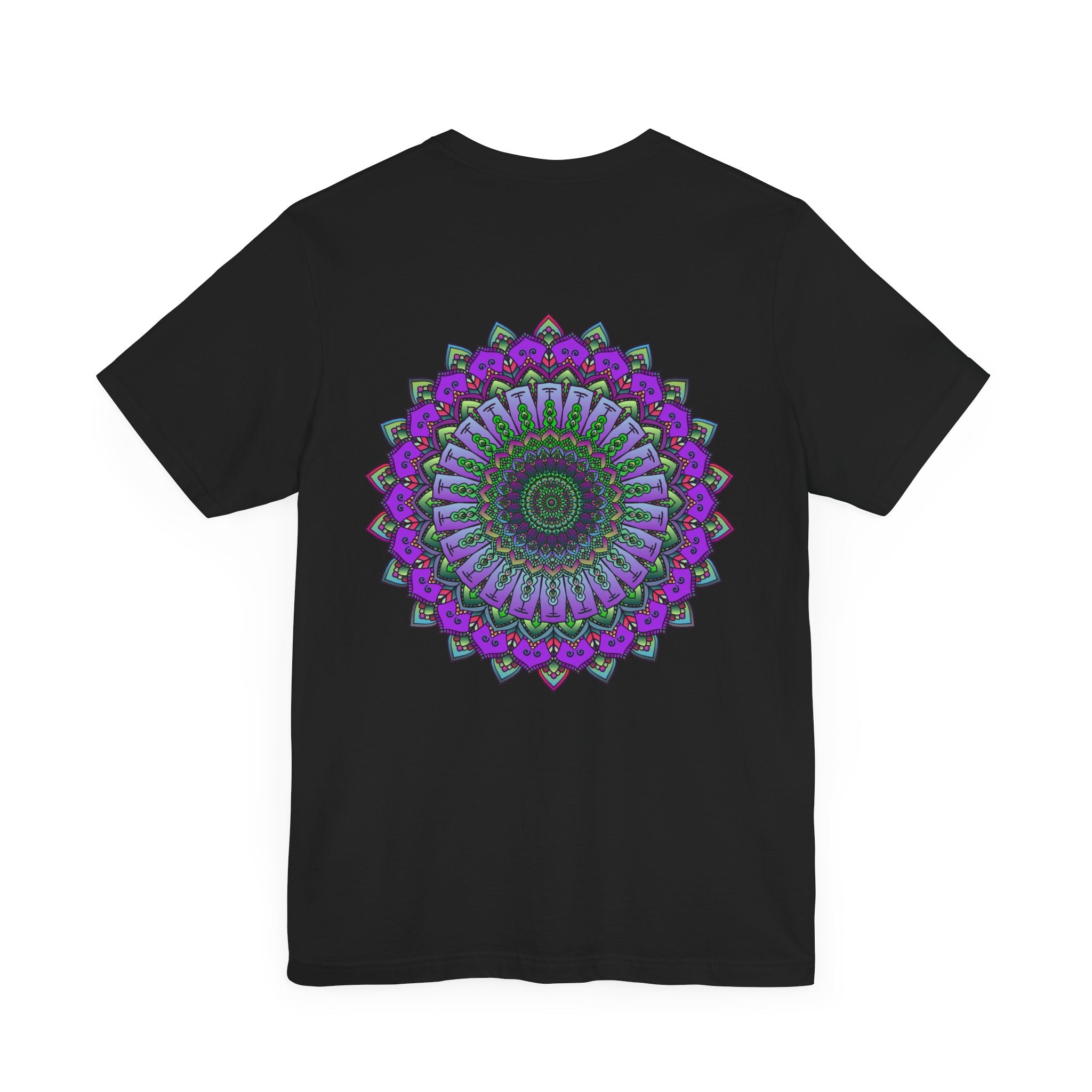 Colorful mandala tee featuring intricate designs for spiritual peace and harmony