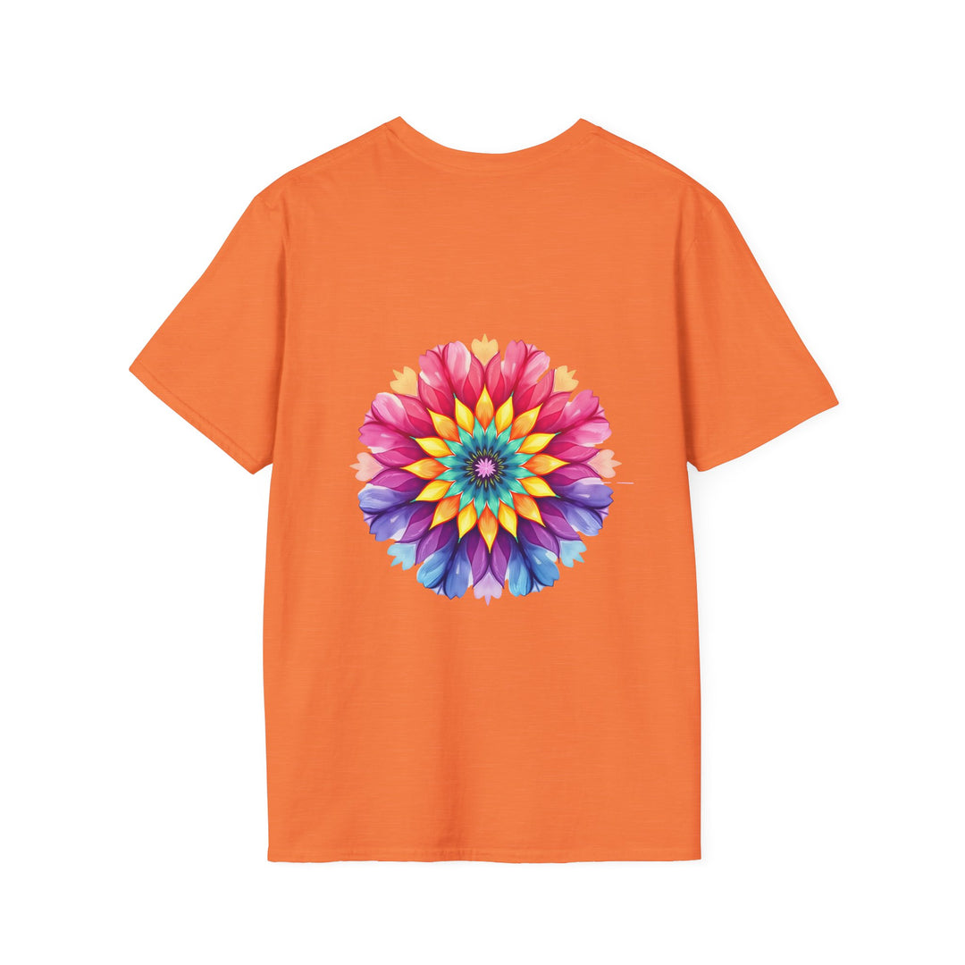 Beautiful floral mandala design with inspiring quote on t-shirt