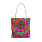 Colorful Mandala Tote Bag – Boho Psychedelic All-Over Print