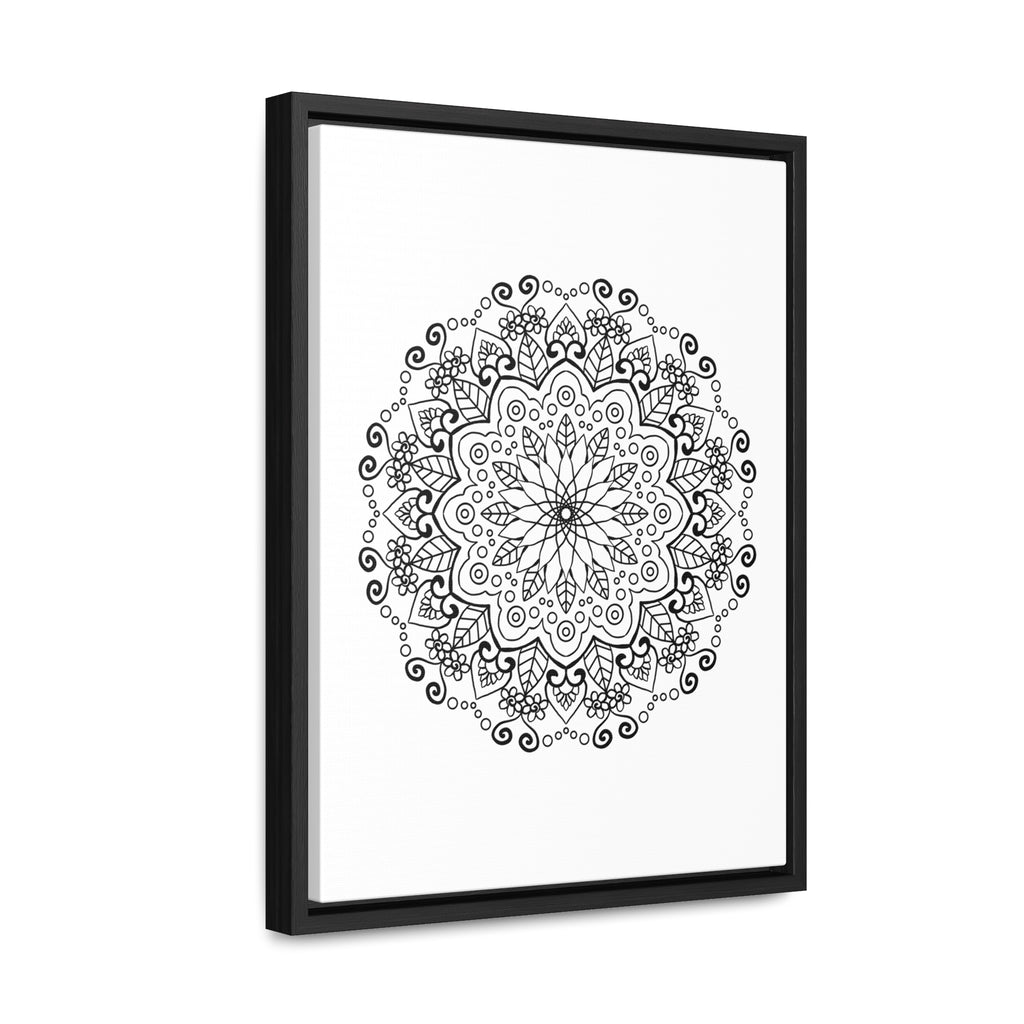 Vertical Frame of Mandala Handmade Art on Canvas