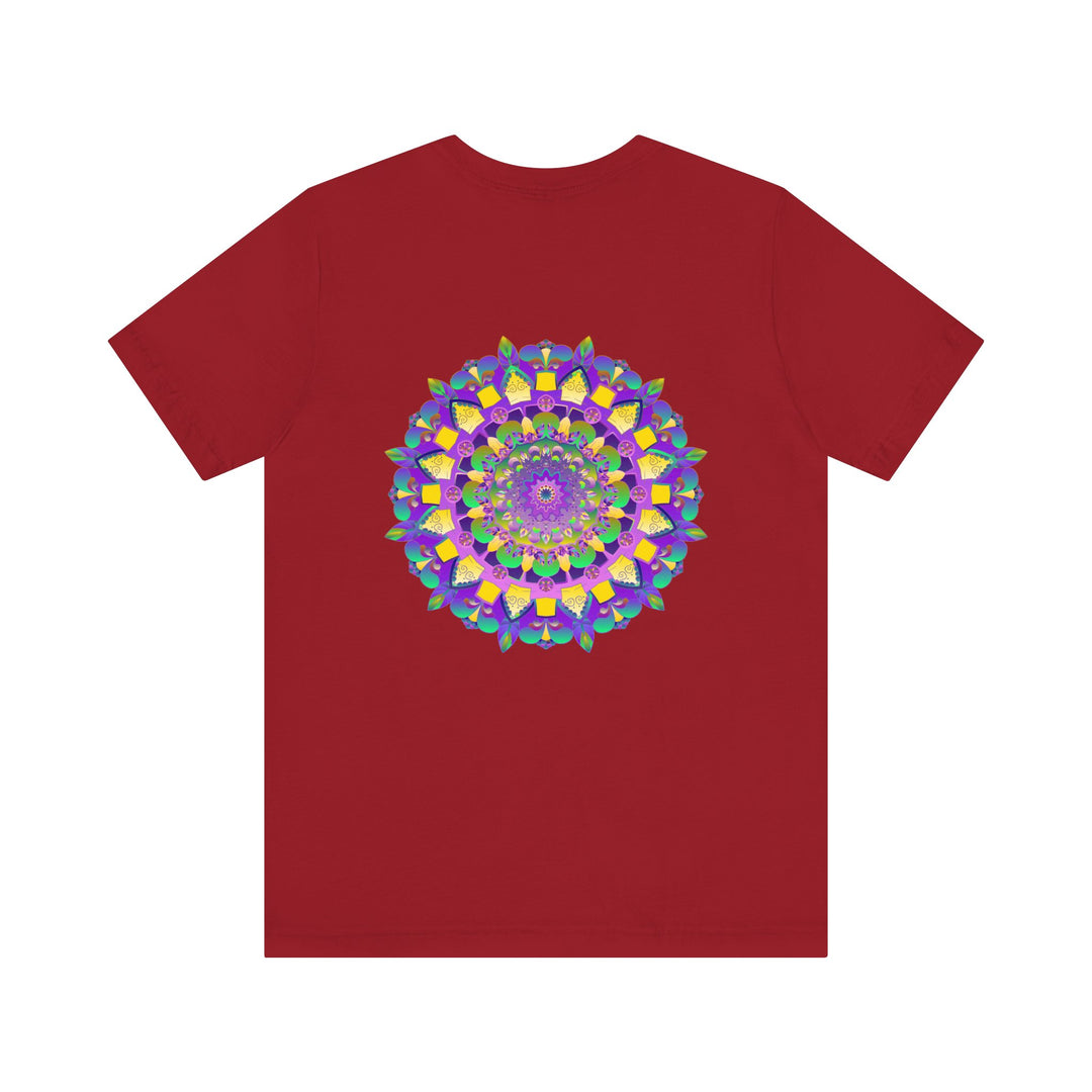 A vibrant mandala tee featuring intricate designs symbolizing spiritual peace and harmony for a serene and mindful look