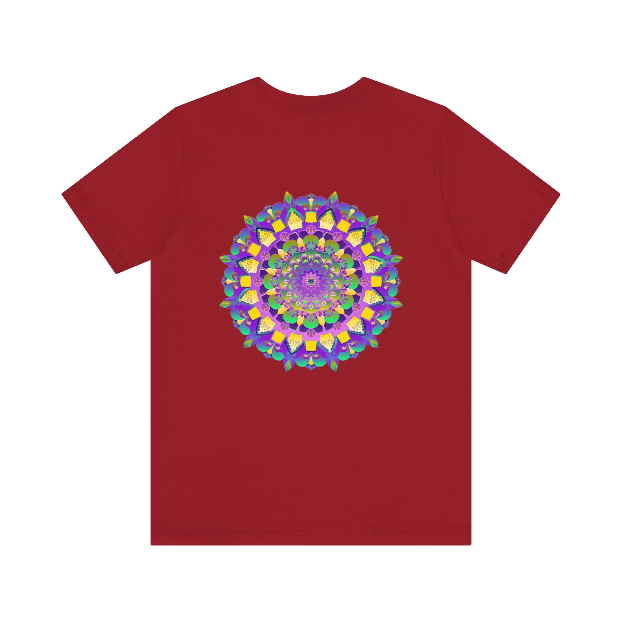 A vibrant mandala tee featuring intricate designs symbolizing spiritual peace and harmony for a serene and mindful look