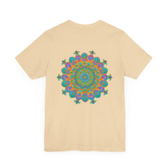 Vibrant Mandala Tee featuring intricate design of spiritual symbols for peace and harmony, perfect for meditation and yoga practice
