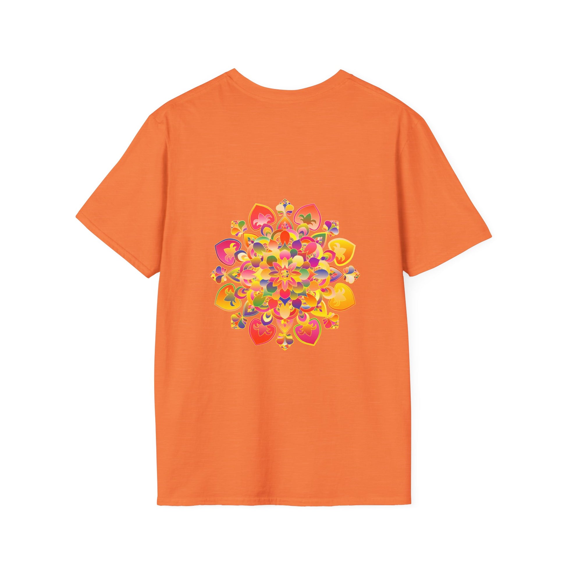 Lotus Mandala Unisex T-Shirt featuring a hand-drawn unique design by Blululi