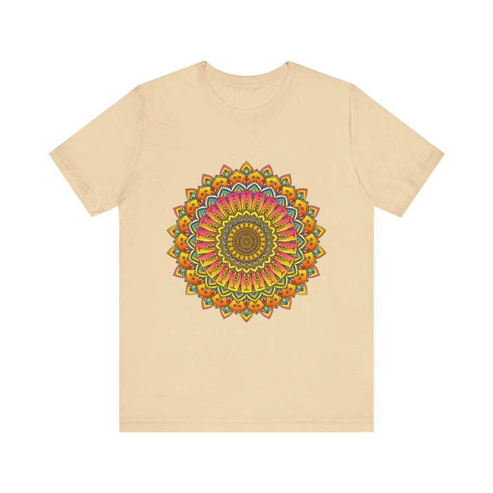 Vibrant Mandala Tee featuring colorful and intricate spiritual art design