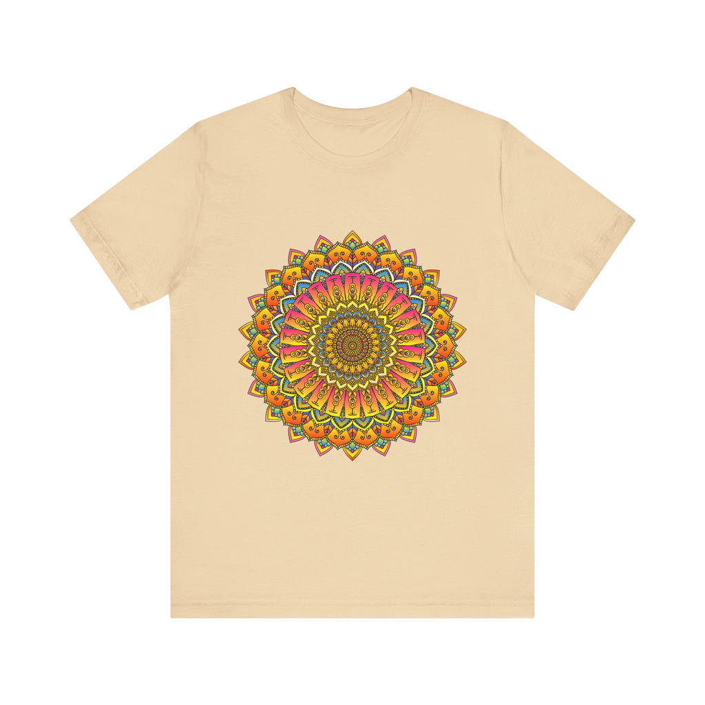 Vibrant Mandala Tee featuring colorful and intricate spiritual art design