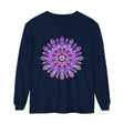 Beautiful purple and gold mandala design long sleeve t-shirt for women