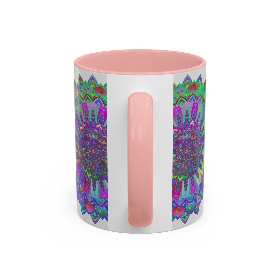 Mandala Art Mug - Colorful & Intricate with Intricate Geometric Design in Vibrant Colors on Ceramic Mug