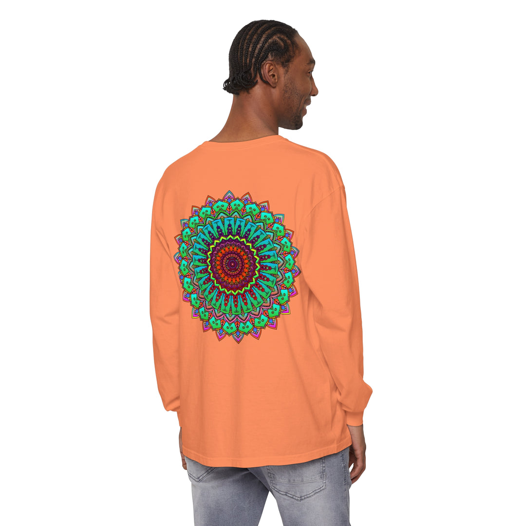 Vibrant Mandala Long Sleeve T-Shirt - Spiritual Art 23